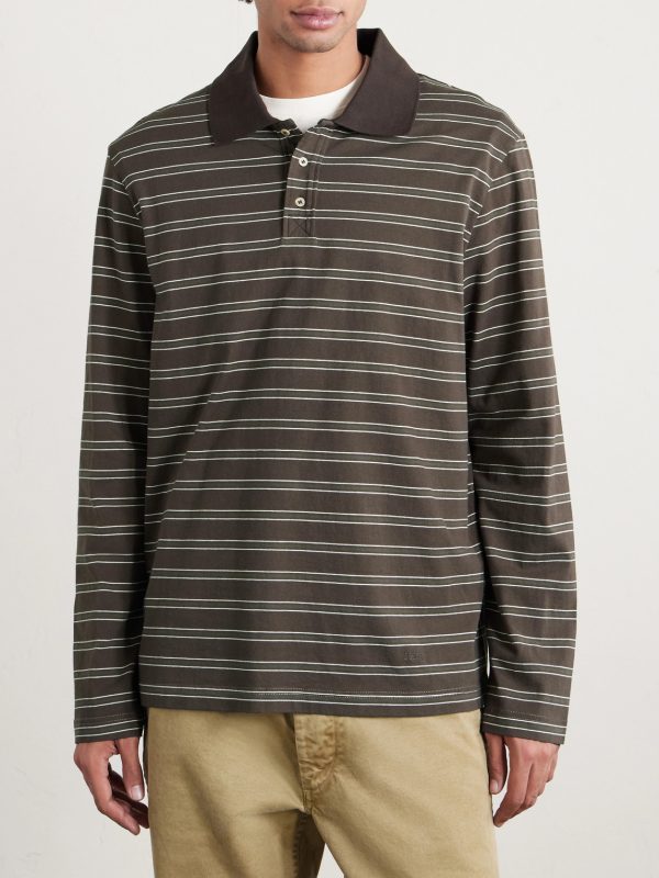Striped Organic Cotton-Jersey Polo Shirt - FR