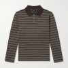 Striped Organic Cotton-Jersey Polo Shirt