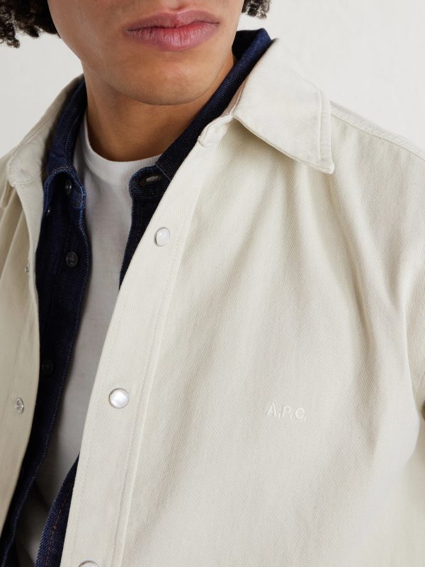 Logo-Embroidered Cotton-Twill Overshirt - CU Logo-Embroidered Cotton-Twill Overshirt - CU