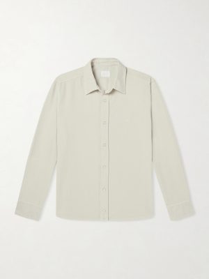 Logo-Embroidered Cotton-Twill Overshirt