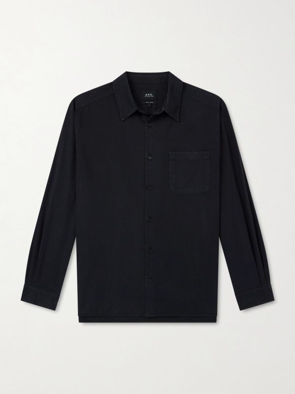 Malo Logo-Embroidered Organic Cotton Shirt Malo Logo-Embroidered Organic Cotton Shirt