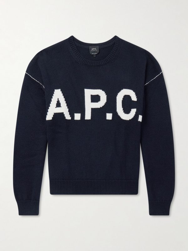 Logo-Intarsia Wool-Blend Sweater Logo-Intarsia Wool-Blend Sweater