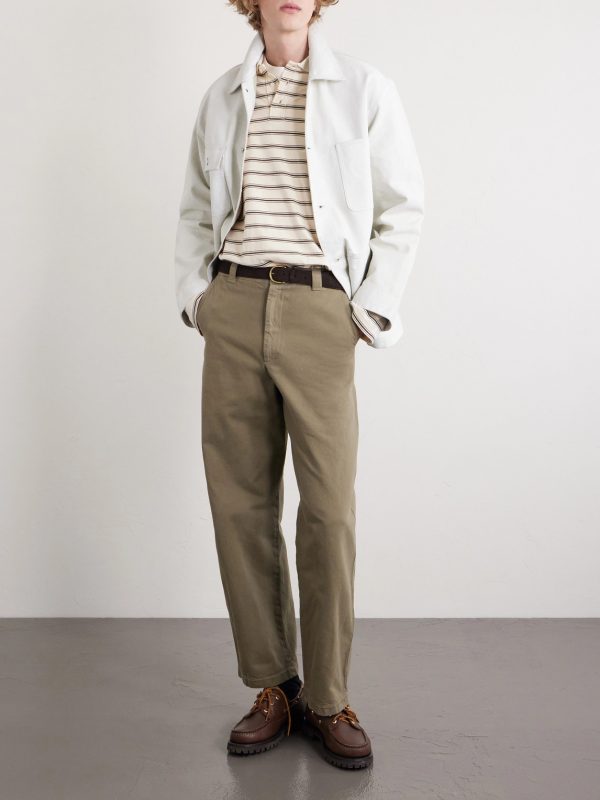 Ville Cropped Straight-Leg Cotton-Gabardine Chinos - OU Ville Cropped Straight-Leg Cotton-Gabardine Chinos - OU