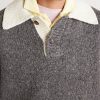 Flecked Wool Polo Sweater - CU Flecked Wool Polo Sweater - CU