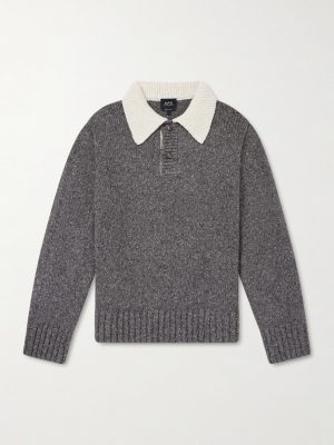 Flecked Wool Polo Sweater Flecked Wool Polo Sweater