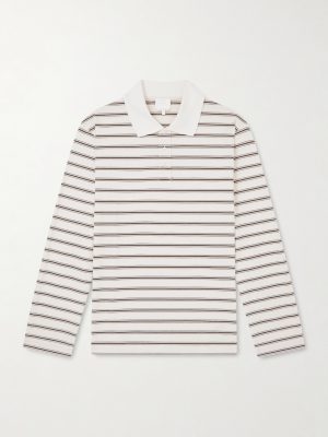 Striped Organic Cotton-Jersey Polo Shirt Striped Organic Cotton-Jersey Polo Shirt