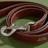 Toutou Logo-Print Leather Dog Lead - CU Toutou Logo-Print Leather Dog Lead - CU