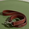 Toutou Logo-Print Leather Dog Lead Toutou Logo-Print Leather Dog Lead