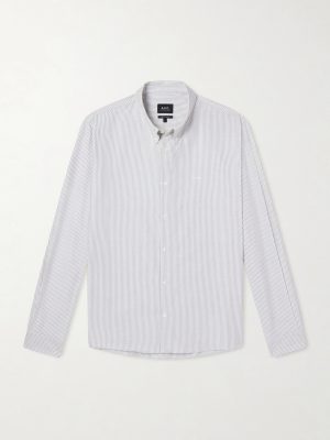 Greg Pinstriped Cotton Oxford Shirt Greg Pinstriped Cotton Oxford Shirt