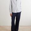 Greg Pinstriped Cotton Oxford Shirt - OU Greg Pinstriped Cotton Oxford Shirt - OU