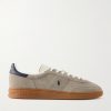Bedford Logo-Embroidered Leather-Trimmed Suede Sneakers Bedford Logo-Embroidered Leather-Trimmed Suede Sneakers
