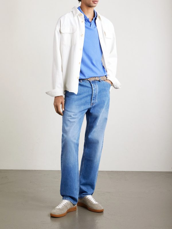 Bedford Logo-Embroidered Leather-Trimmed Suede Sneakers - OU Bedford Logo-Embroidered Leather-Trimmed Suede Sneakers - OU