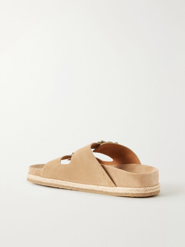 Turbach Buckled Suede Sandals - BK Turbach Buckled Suede Sandals - BK