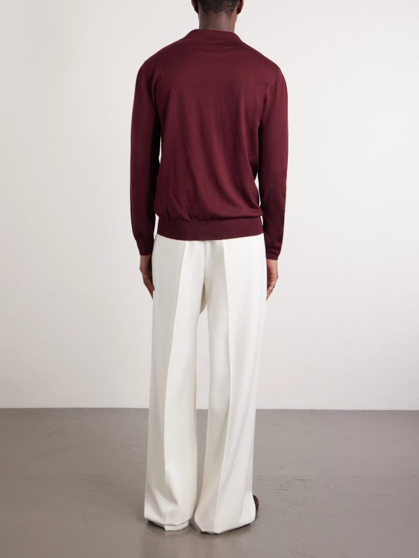Virgin Wool Polo Shirt - BK Virgin Wool Polo Shirt - BK