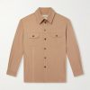 Logo-Appliquéd Cotton-Gabardine Overshirt