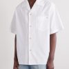 Camp-Collar Logo-Embellished Cotton-Poplin Shirt - FR Camp-Collar Logo-Embellished Cotton-Poplin Shirt - FR