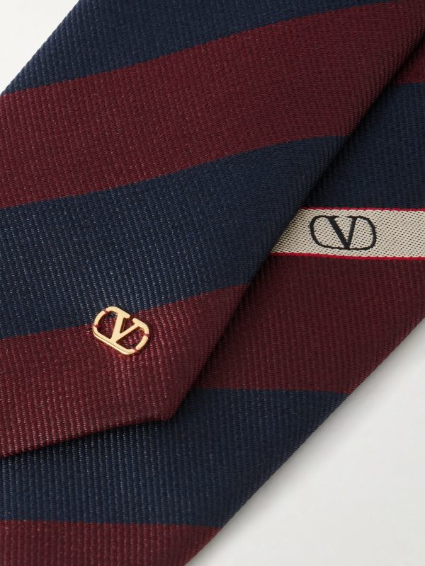 6cm Striped Silk-Jacquard Tie - CU