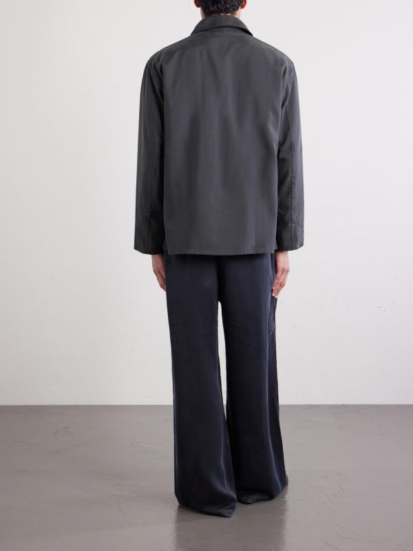 Silk-Gabardine Blouson Jacket - BK Silk-Gabardine Blouson Jacket - BK