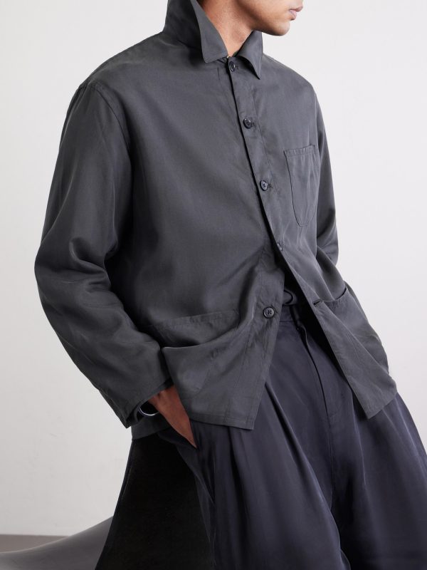 Silk-Gabardine Blouson Jacket - CU Silk-Gabardine Blouson Jacket - CU