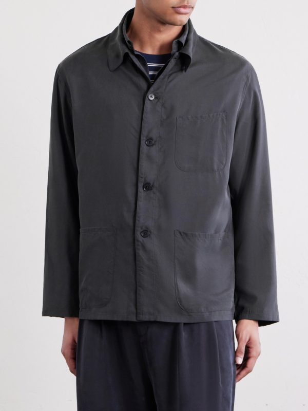 Silk-Gabardine Blouson Jacket - FR Silk-Gabardine Blouson Jacket - FR