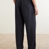 Straight-Leg Silk-Gabardine Drawstring Trousers - BK Straight-Leg Silk-Gabardine Drawstring Trousers - BK
