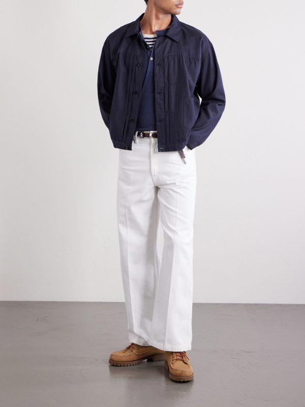 Cotton and Silk-Blend Denim Jacket - OU Cotton and Silk-Blend Denim Jacket - OU