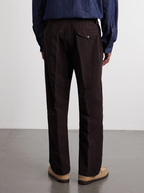 Straight-Leg Cotton and Linen-Blend Trousers - BK Straight-Leg Cotton and Linen-Blend Trousers - BK