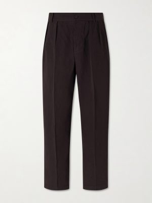Straight-Leg Cotton and Linen-Blend Trousers Straight-Leg Cotton and Linen-Blend Trousers