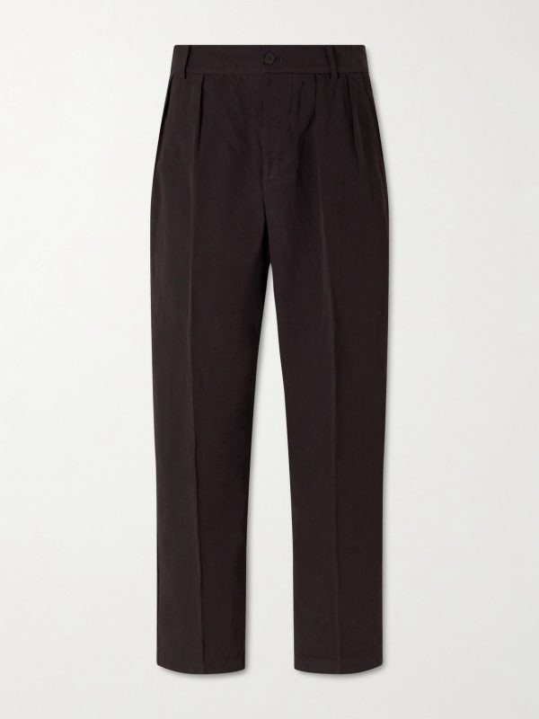 Straight-Leg Cotton and Linen-Blend Trousers Straight-Leg Cotton and Linen-Blend Trousers