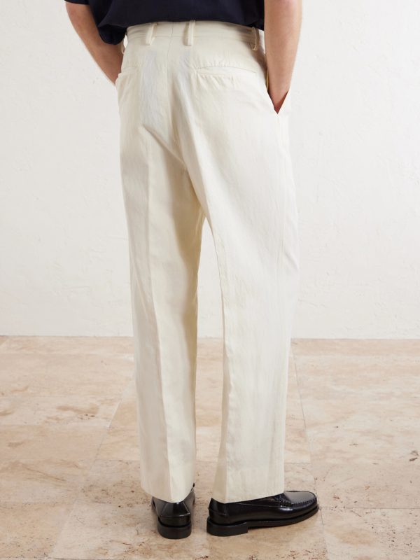 Tapered Cotton and Linen-Blend Trousers - BK Tapered Cotton and Linen-Blend Trousers - BK