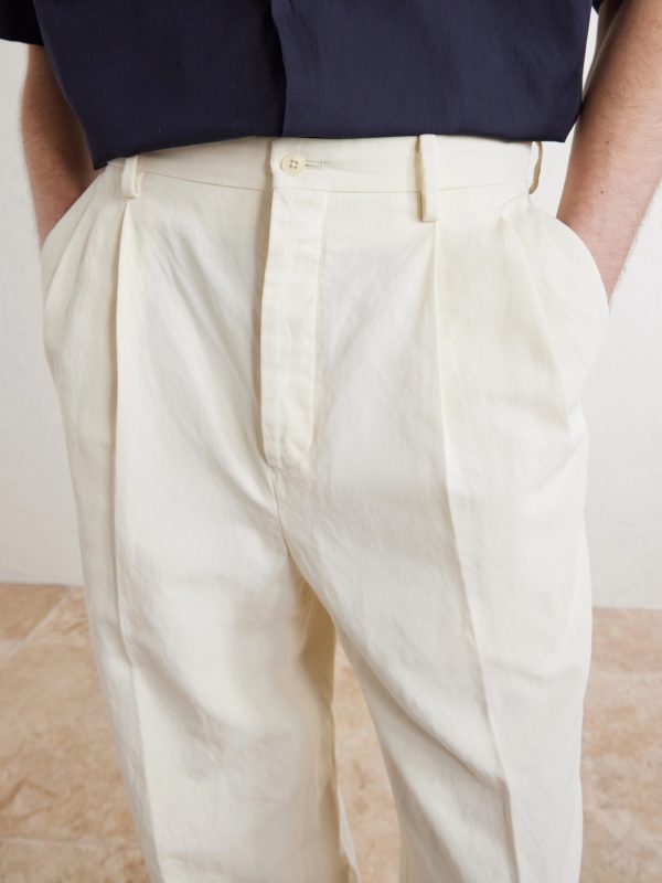 Tapered Cotton and Linen-Blend Trousers - CU Tapered Cotton and Linen-Blend Trousers - CU
