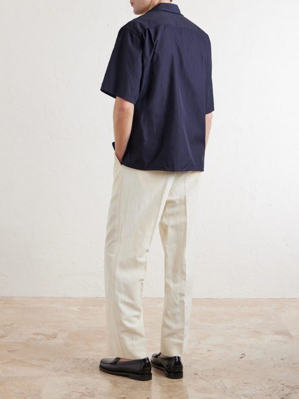 Cotton and Silk-Blend Shirt - BK Cotton and Silk-Blend Shirt - BK