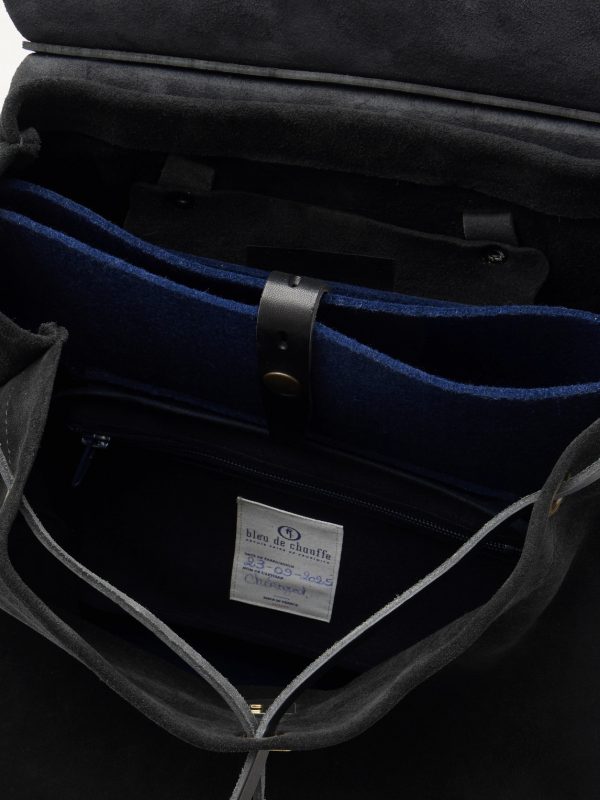Zibeline Suede and Full-Grain Leather Backpack - E1 Zibeline Suede and Full-Grain Leather Backpack - E1