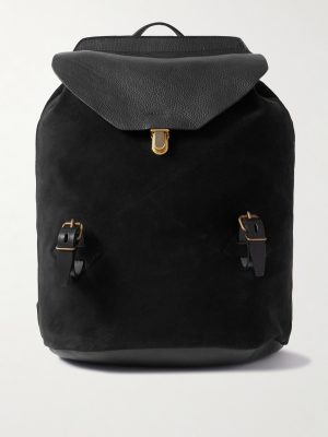 Zibeline Suede and Full-Grain Leather Backpack Zibeline Suede and Full-Grain Leather Backpack
