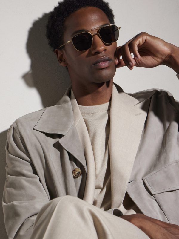 Pasha Square-Frame Gold-Tone Sunglasses - BK Pasha Square-Frame Gold-Tone Sunglasses - BK