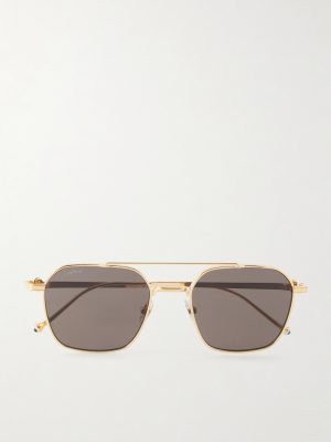 Pasha Square-Frame Gold-Tone Sunglasses
