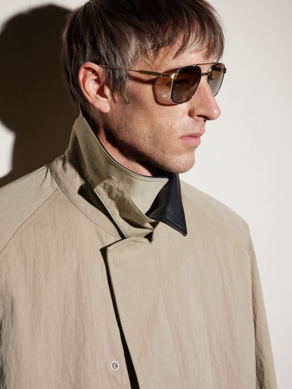 Santos Aviator-Style Gold and Silver-Tone Titanium Sunglasses - BK