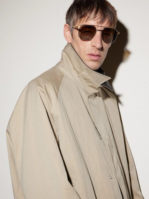 Santos Aviator-Style Gold and Silver-Tone Titanium Sunglasses - OU