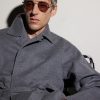 Pasha Aviator-Style Silver-Tone Sunglasses - BK Pasha Aviator-Style Silver-Tone Sunglasses - BK