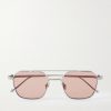 Pasha Aviator-Style Silver-Tone Sunglasses Pasha Aviator-Style Silver-Tone Sunglasses