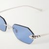 Panthère de Cartier Rimless Silver-Tone Sunglasses - CU