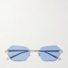 Panthère de Cartier Rimless Silver-Tone Sunglasses