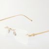 Pasha Square-Frame Gold-Tone Glasses - CU Pasha Square-Frame Gold-Tone Glasses - CU