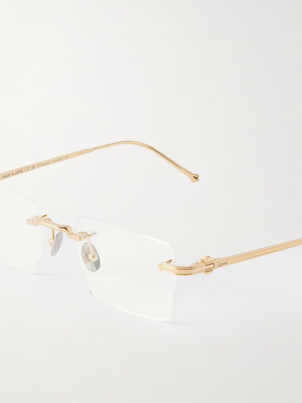 Pasha Square-Frame Gold-Tone Glasses - CU Pasha Square-Frame Gold-Tone Glasses - CU