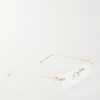 Pasha Square-Frame Gold-Tone Glasses - FR Pasha Square-Frame Gold-Tone Glasses - FR