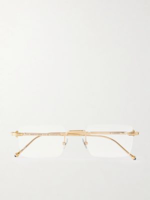 Pasha Square-Frame Gold-Tone Glasses