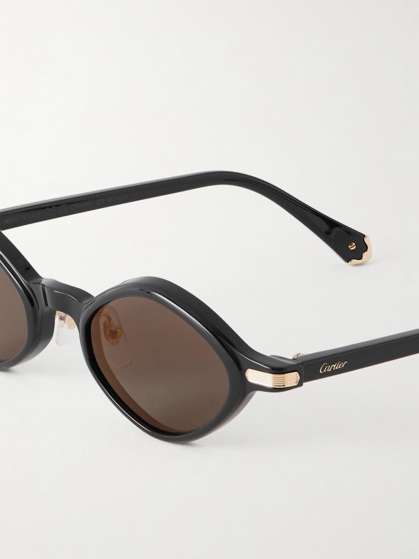 Godron Oval-Frame Acetate Sunglasses - CU Godron Oval-Frame Acetate Sunglasses - CU