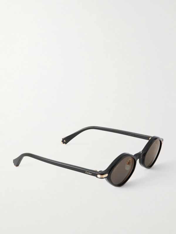 Godron Oval-Frame Acetate Sunglasses - FR Godron Oval-Frame Acetate Sunglasses - FR
