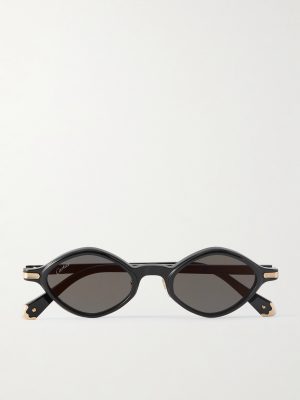 Godron Oval-Frame Acetate Sunglasses Godron Oval-Frame Acetate Sunglasses