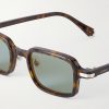 Godron Square-Frame Tortoiseshell Acetate Sunglasses - CU Godron Square-Frame Tortoiseshell Acetate Sunglasses - CU